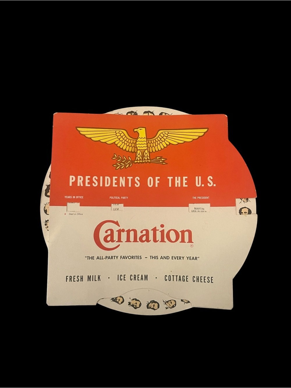 Carnation Advertisement Presidents of the U.S. Spinning Wheel Eagle Learning
